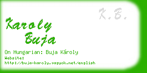 karoly buja business card